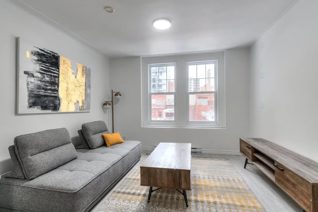 Cuisine équipée dans un appartement étudiant aux Immeubles QC à Montréal